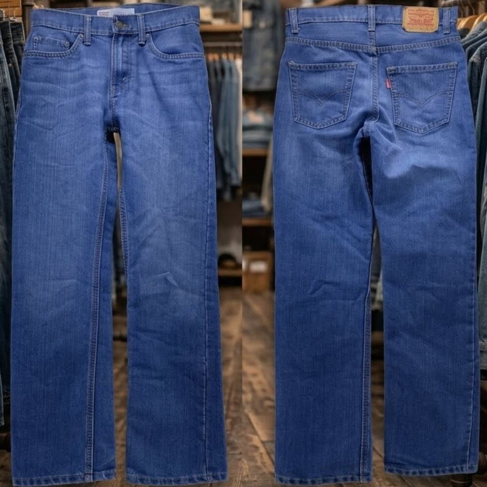 Levi's 505 Straight Leg Jeans Youth Size 14 Slim 25x27 Medium Wash Blue